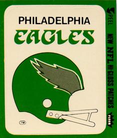 1979 Fleer Team Action - Stickers (Hi-Gloss Patches) #NNO Philadelphia Eagles Helmet Front