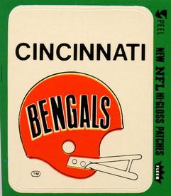 1979 Fleer Team Action - Stickers (Hi-Gloss Patches) #NNO Cincinnati Bengals Helmet Front