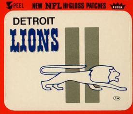 1979 Fleer Team Action - Stickers (Hi-Gloss Patches) #NNO Detroit Lions Logo Front