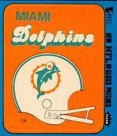 1979 Fleer Team Action - Stickers (Hi-Gloss Patches) #NNO Miami Dolphins Helmet Front