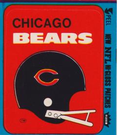 1979 Fleer Team Action - Stickers (Hi-Gloss Patches) #NNO Chicago Bears Helmet Front
