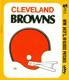 1979 Fleer Team Action - Stickers (Hi-Gloss Patches) #NNO Cleveland Browns Helmet Front