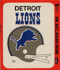1979 Fleer Team Action - Stickers (Hi-Gloss Patches) #NNO Detroit Lions Helmet Front