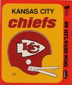 1979 Fleer Team Action - Stickers (Hi-Gloss Patches) #NNO Kansas City Chiefs Helmet Front