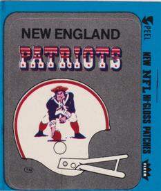1979 Fleer Team Action - Stickers (Hi-Gloss Patches) #NNO New England Patriots Helmet Front