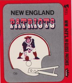1979 Fleer Team Action - Stickers (Hi-Gloss Patches) #NNO New England Patriots Helmet Front