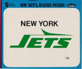 1979 Fleer Team Action - Stickers (Hi-Gloss Patches) #NNO New York Jets Logo Front