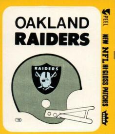 1979 Fleer Team Action - Stickers (Hi-Gloss Patches) #NNO Oakland Raiders Helmet Front