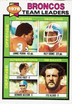 1979 Topps - Checklist Sheet Singles #507 Broncos Team Leaders Front