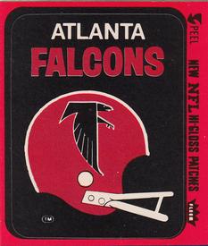 1980 Fleer Team Action - Stickers (Hi-Gloss Patches) #NNO Atlanta Falcons Helmet Front