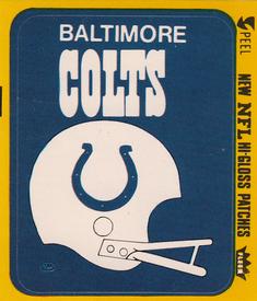 1980 Fleer Team Action - Stickers (Hi-Gloss Patches) #NNO Baltimore Colts Helmet Front