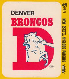 1980 Fleer Team Action - Stickers (Hi-Gloss Patches) #NNO Denver Broncos Logo Front