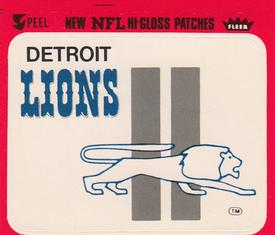 1980 Fleer Team Action - Stickers (Hi-Gloss Patches) #NNO Detroit Lions Logo Front