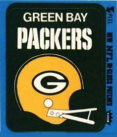 1980 Fleer Team Action - Stickers (Hi-Gloss Patches) #NNO Green Bay Packers Helmet Front