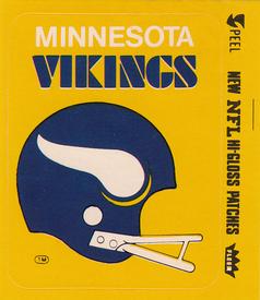 1980 Fleer Team Action - Stickers (Hi-Gloss Patches) #NNO Minnesota Vikings Helmet Front