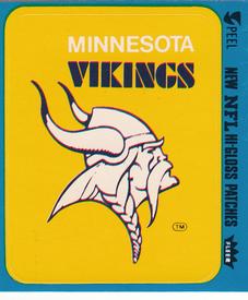 1980 Fleer Team Action - Stickers (Hi-Gloss Patches) #NNO Minnesota Vikings Logo Front
