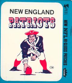 1980 Fleer Team Action - Stickers (Hi-Gloss Patches) #NNO New England Patriots Logo Front
