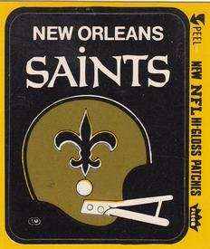 1980 Fleer Team Action - Stickers (Hi-Gloss Patches) #NNO New Orleans Saints Helmet Front