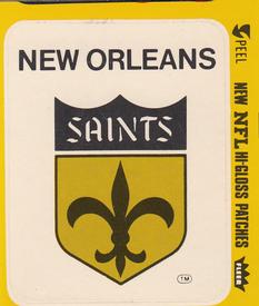 1980 Fleer Team Action - Stickers (Hi-Gloss Patches) #NNO New Orleans Saints Logo Front