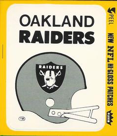 1980 Fleer Team Action - Stickers (Hi-Gloss Patches) #NNO Oakland Raiders Helmet Front