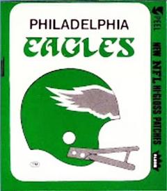 1980 Fleer Team Action - Stickers (Hi-Gloss Patches) #NNO Philadelphia Eagles Helmet Front