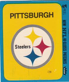 1980 Fleer Team Action - Stickers (Hi-Gloss Patches) #NNO Pittsburgh Steelers Logo Front