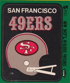 1980 Fleer Team Action - Stickers (Hi-Gloss Patches) #NNO San Francisco 49ers Helmet Front
