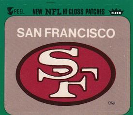 1980 Fleer Team Action - Stickers (Hi-Gloss Patches) #NNO San Francisco 49ers Logo Front
