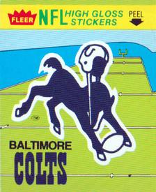 1981 Fleer Team Action - High-Gloss Stickers #NNO Baltimore Colts Logo Front