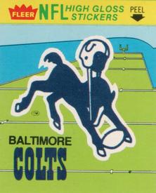1981 Fleer Team Action - High-Gloss Stickers #NNO Baltimore Colts Logo Front