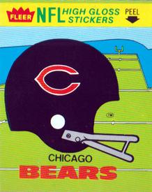 1981 Fleer Team Action - High-Gloss Stickers #NNO Chicago Bears Helmet Front