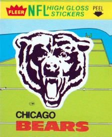 1981 Fleer Team Action - High-Gloss Stickers #NNO Chicago Bears Logo Front