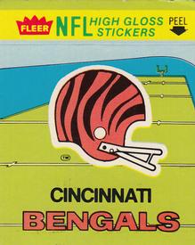 1981 Fleer Team Action - High-Gloss Stickers #NNO Cincinnati Bengals Logo Front