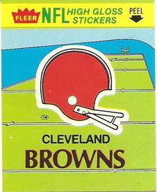 1981 Fleer Team Action - High-Gloss Stickers #NNO Cleveland Browns Logo Front