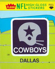 1981 Fleer Team Action - High-Gloss Stickers #NNO Dallas Cowboys Logo Front