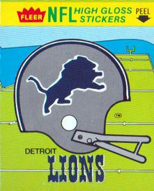 1981 Fleer Team Action - High-Gloss Stickers #NNO Detroit Lions Helmet Front