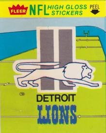 1981 Fleer Team Action - High-Gloss Stickers #NNO Detroit Lions Logo Front