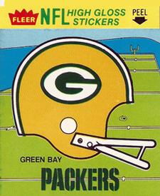 1981 Fleer Team Action - High-Gloss Stickers #NNO Green Bay Packers Helmet Front
