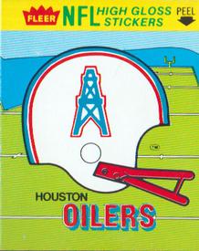 1981 Fleer Team Action - High-Gloss Stickers #NNO Houston Oilers Helmet Front