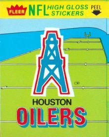 1981 Fleer Team Action - High-Gloss Stickers #NNO Houston Oilers Logo Front