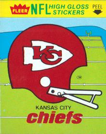 1981 Fleer Team Action - High-Gloss Stickers #NNO Kansas City Chiefs Helmet Front