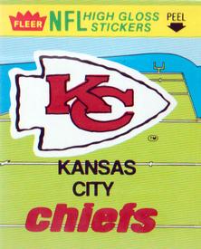 1981 Fleer Team Action - High-Gloss Stickers #NNO Kansas City Chiefs Logo Front