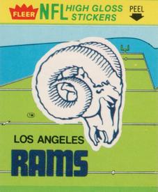 1981 Fleer Team Action - High-Gloss Stickers #NNO Los Angeles Rams Logo Front