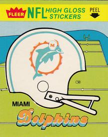 1981 Fleer Team Action - High-Gloss Stickers #NNO Miami Dolphins Helmet Front
