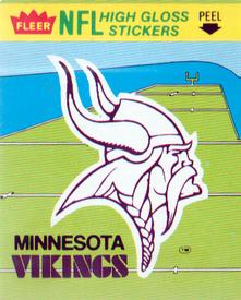 1981 Fleer Team Action - High-Gloss Stickers #NNO Minnesota Vikings Logo Front