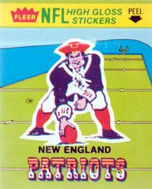 1981 Fleer Team Action - High-Gloss Stickers #NNO New England Patriots Logo Front