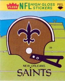 1981 Fleer Team Action - High-Gloss Stickers #NNO New Orleans Saints Helmet Front