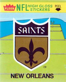1981 Fleer Team Action - High-Gloss Stickers #NNO New Orleans Saints Logo Front