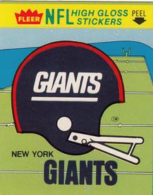 1981 Fleer Team Action - High-Gloss Stickers #NNO New York Giants Helmet Front