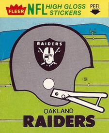 1981 Fleer Team Action - High-Gloss Stickers #NNO Oakland Raiders Helmet Front